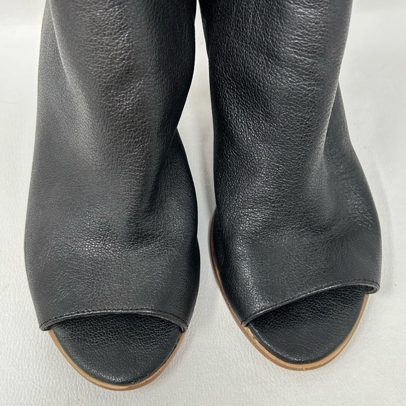 Steve Madden Women 6.5 Nonstp Sandal Booties Black Leather Block Heel Strap - Picture 6 of 13